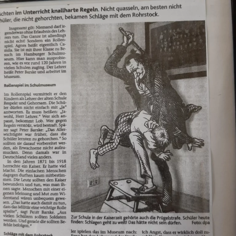 Übers Knie gelegt! Ja, so war es!